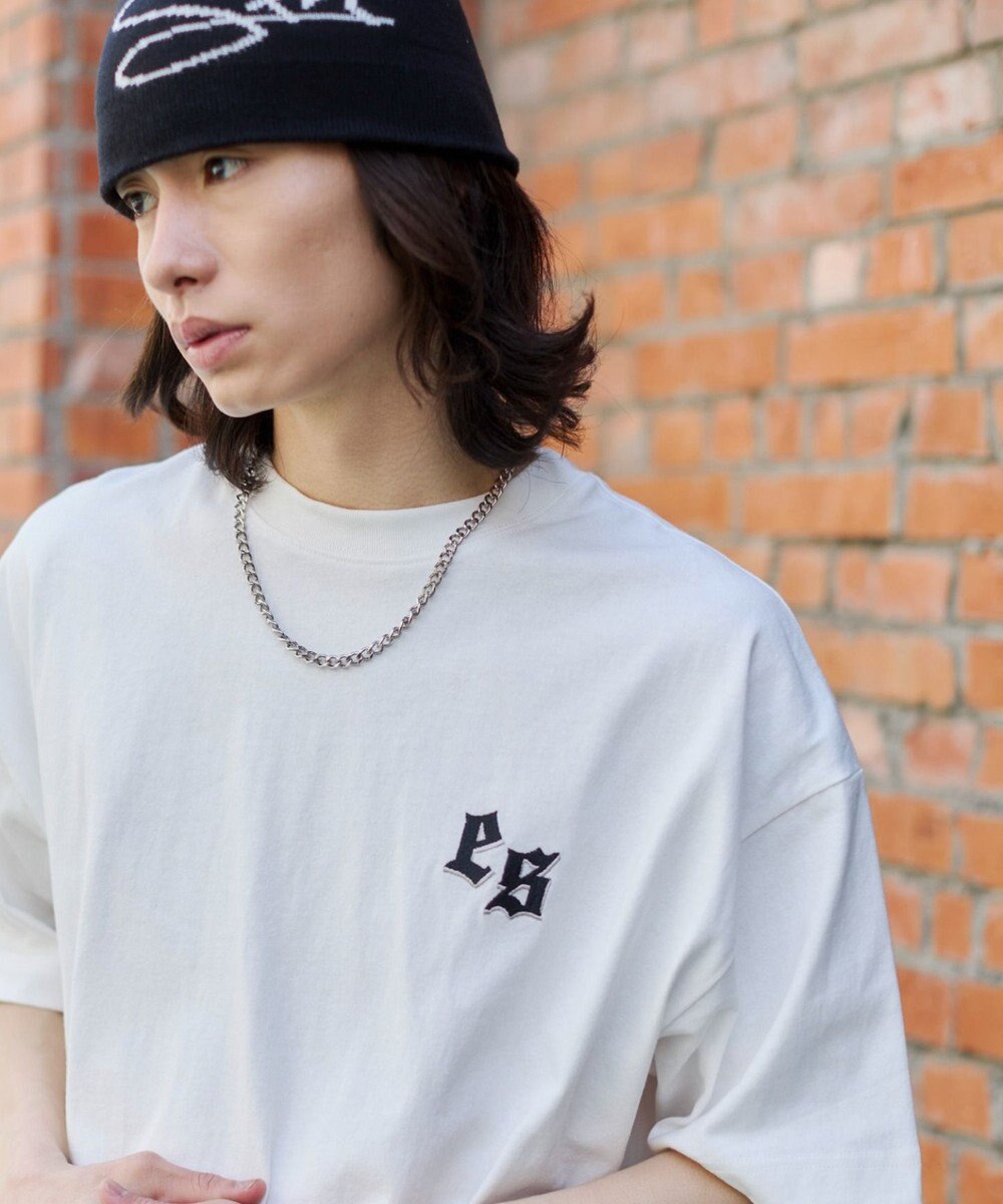 WEGO 【ユニセックス着用ITEM/MLサイズ展開】アクセ付きストレートライングラフィックT（SS） 