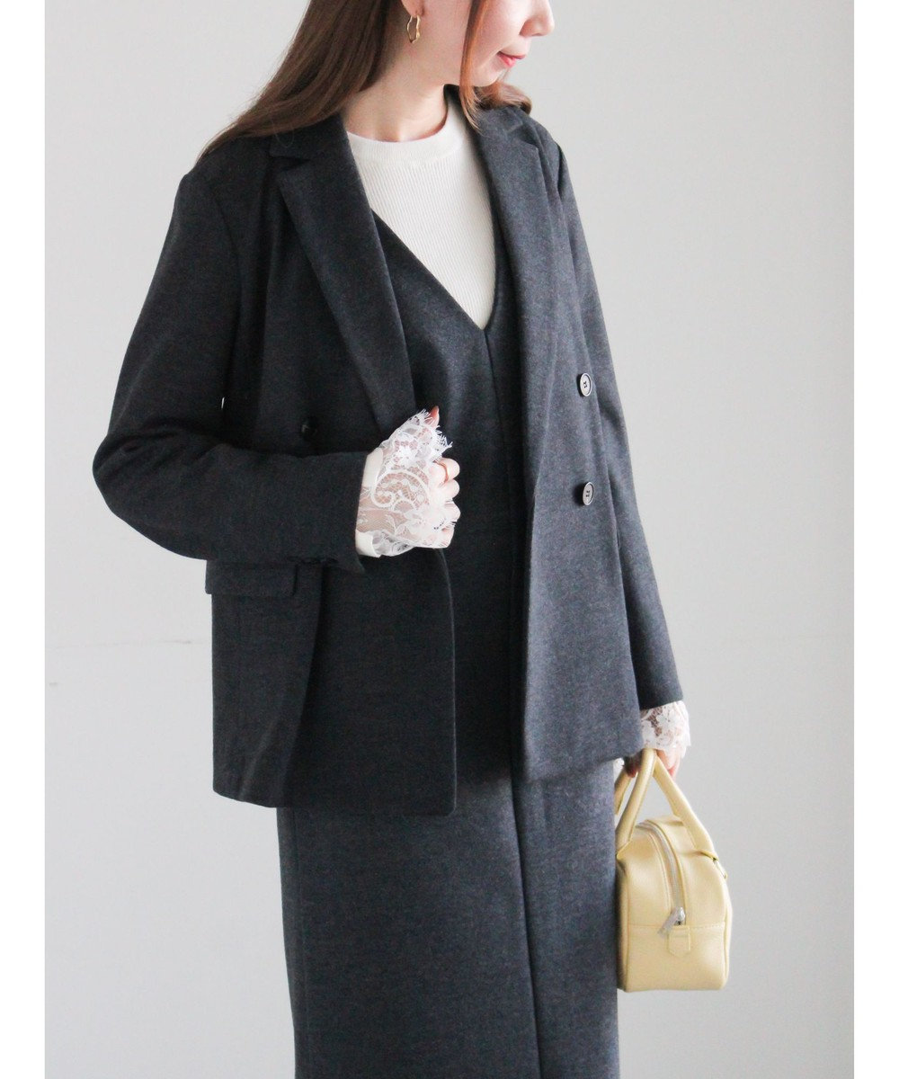 Te chichi ウール混ジャージーテーラードジャケット 