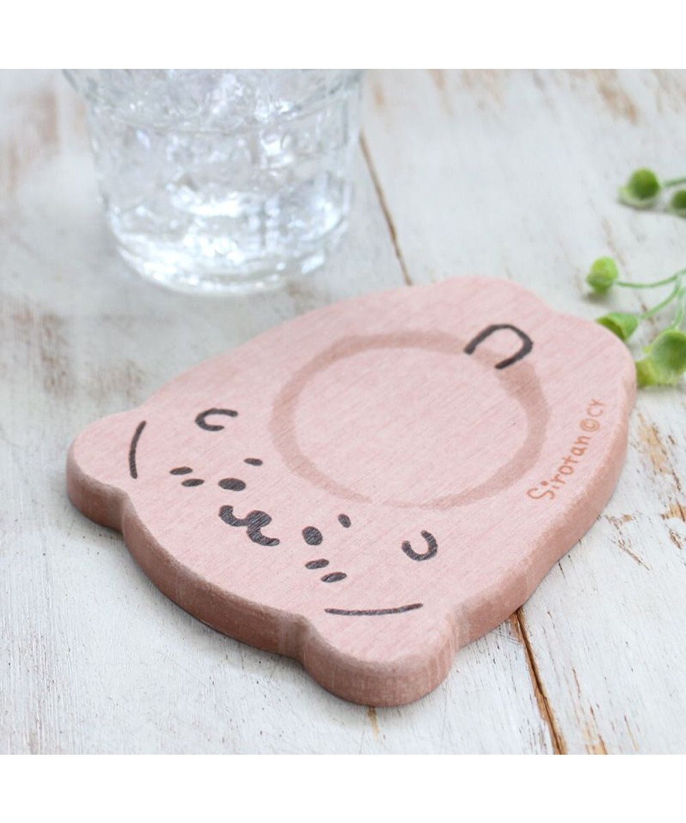 Mother garden しろたん 珪藻土 コースター 《 しろたん柄 / らっこいぬ柄 》 単品 