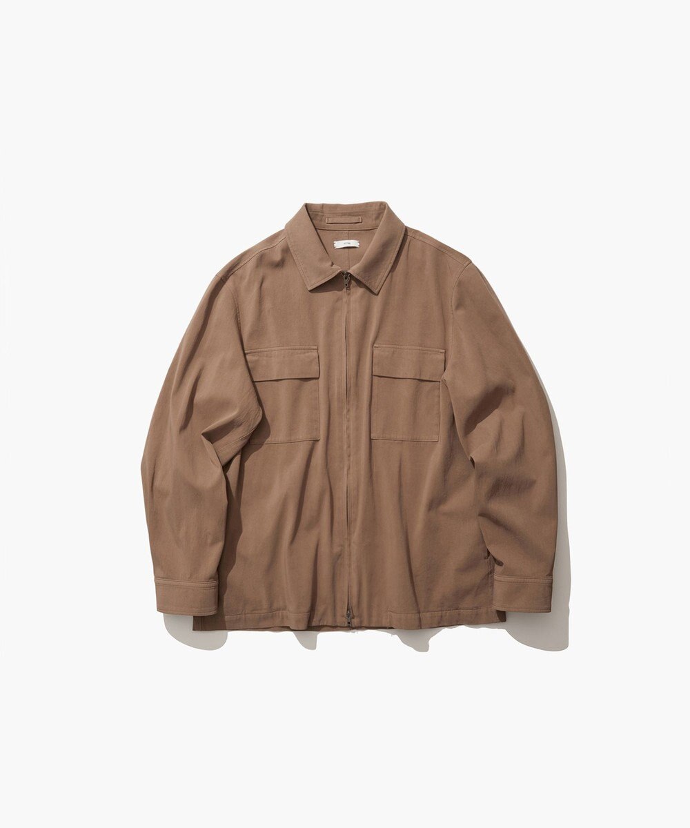 ATON COTTON VOILE SATIN | ジップアップジャケット - UNISEX 