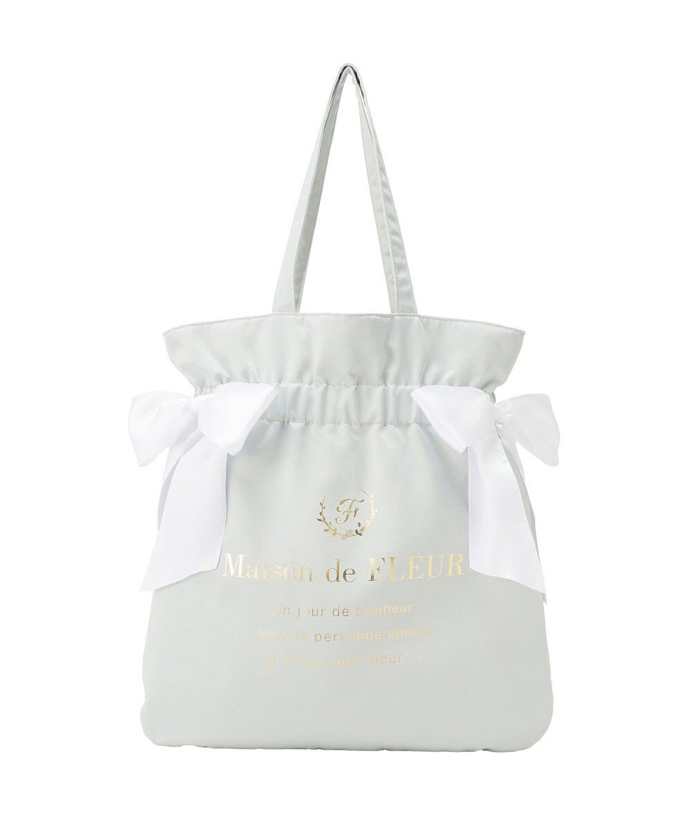 Maison de FLEUR 《セット商品》ダブルリボンギャザートート・ポーチ 