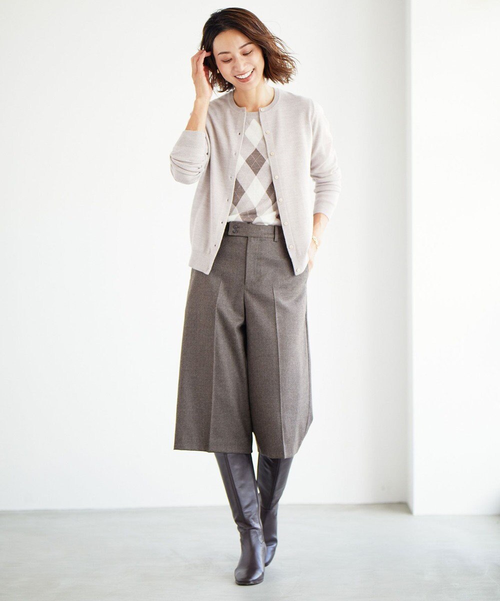 J.PRESS LADIES 【洗える】アーガイルツイン ニット 