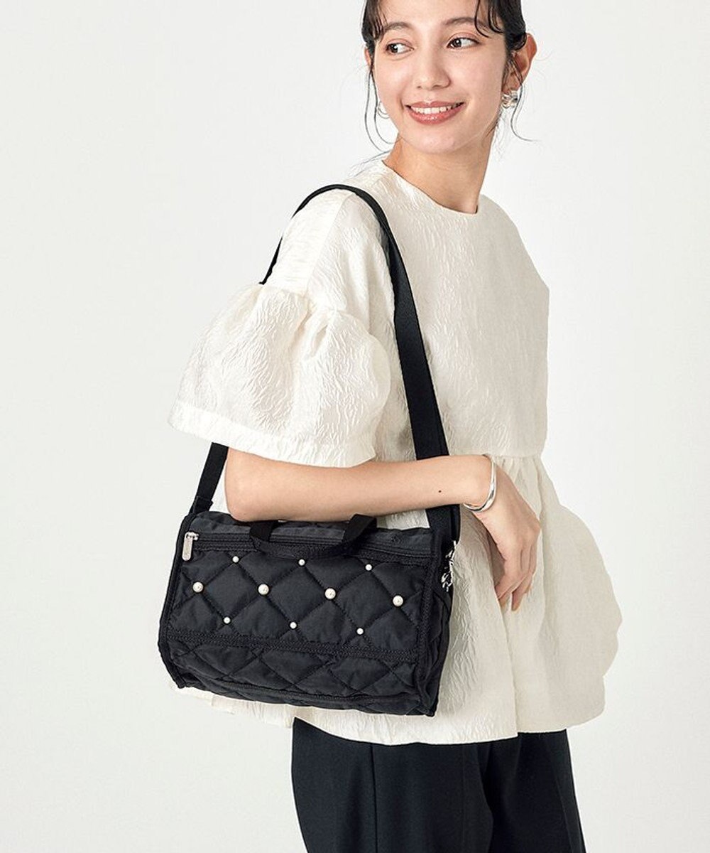 LeSportsac MINI DUFFLE W PEARLS/ブラックパール ブラックパール