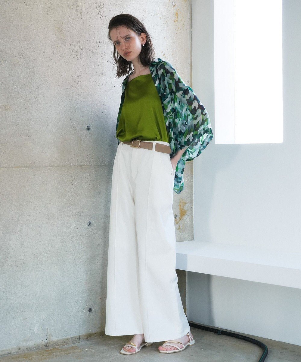 YECCA VECCA [2SET]キャミ付きシアージオメ柄シャツ 