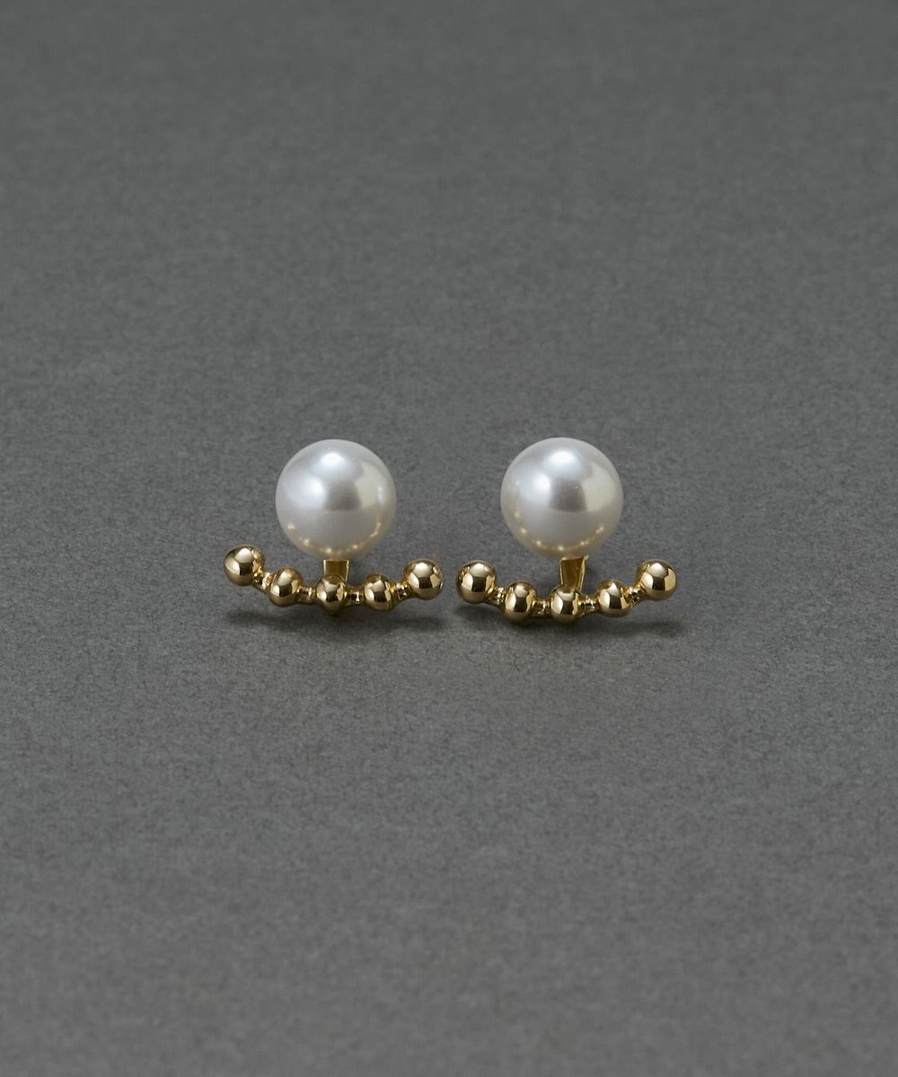 Phoebe 〈金属アレルギー対応〉2wayドロップラインパールバックキャッチピアス　ゴールド/ニッケルフリー 
