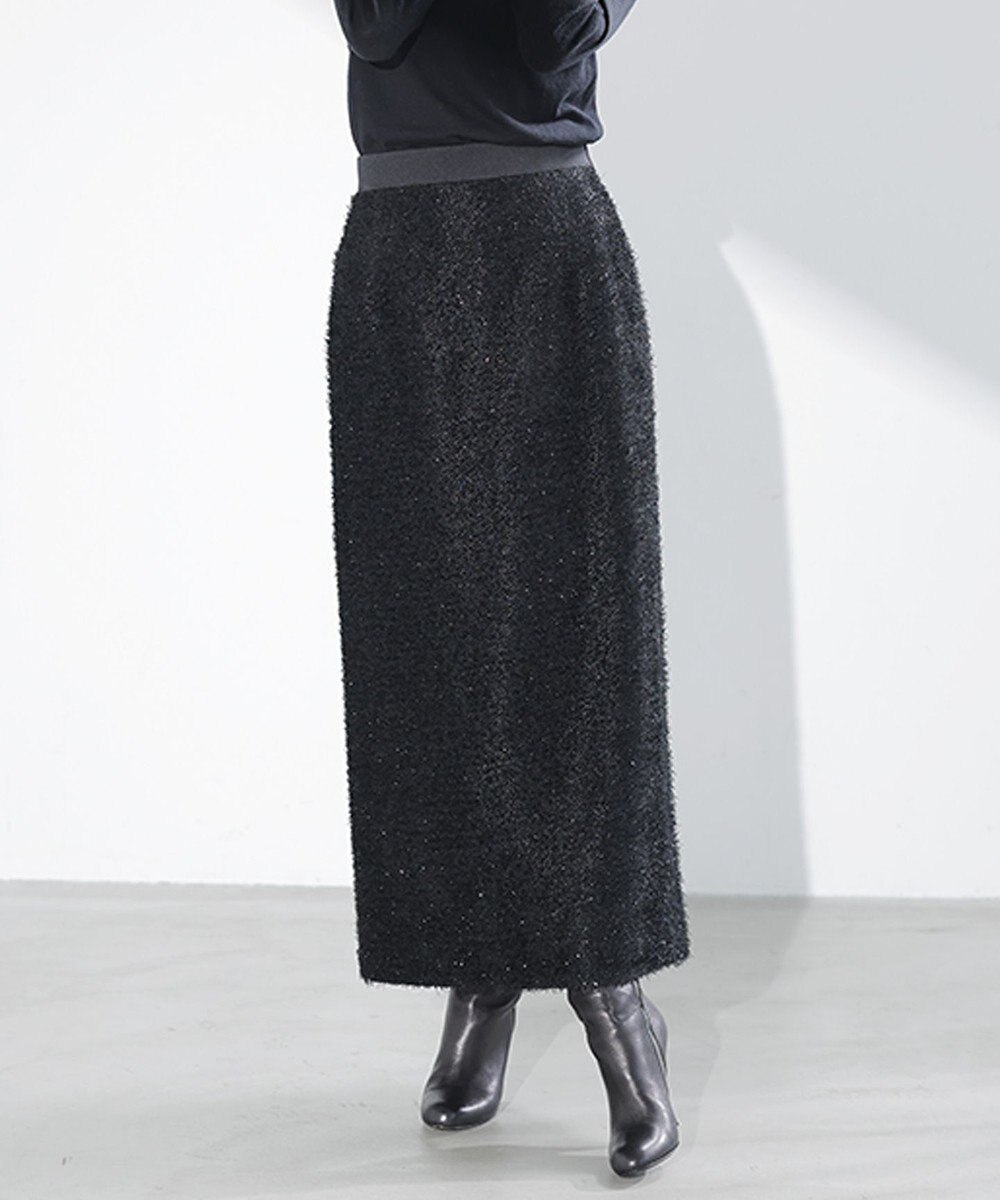 ICB L ルレックスヘアリージャカード ナロースカート 