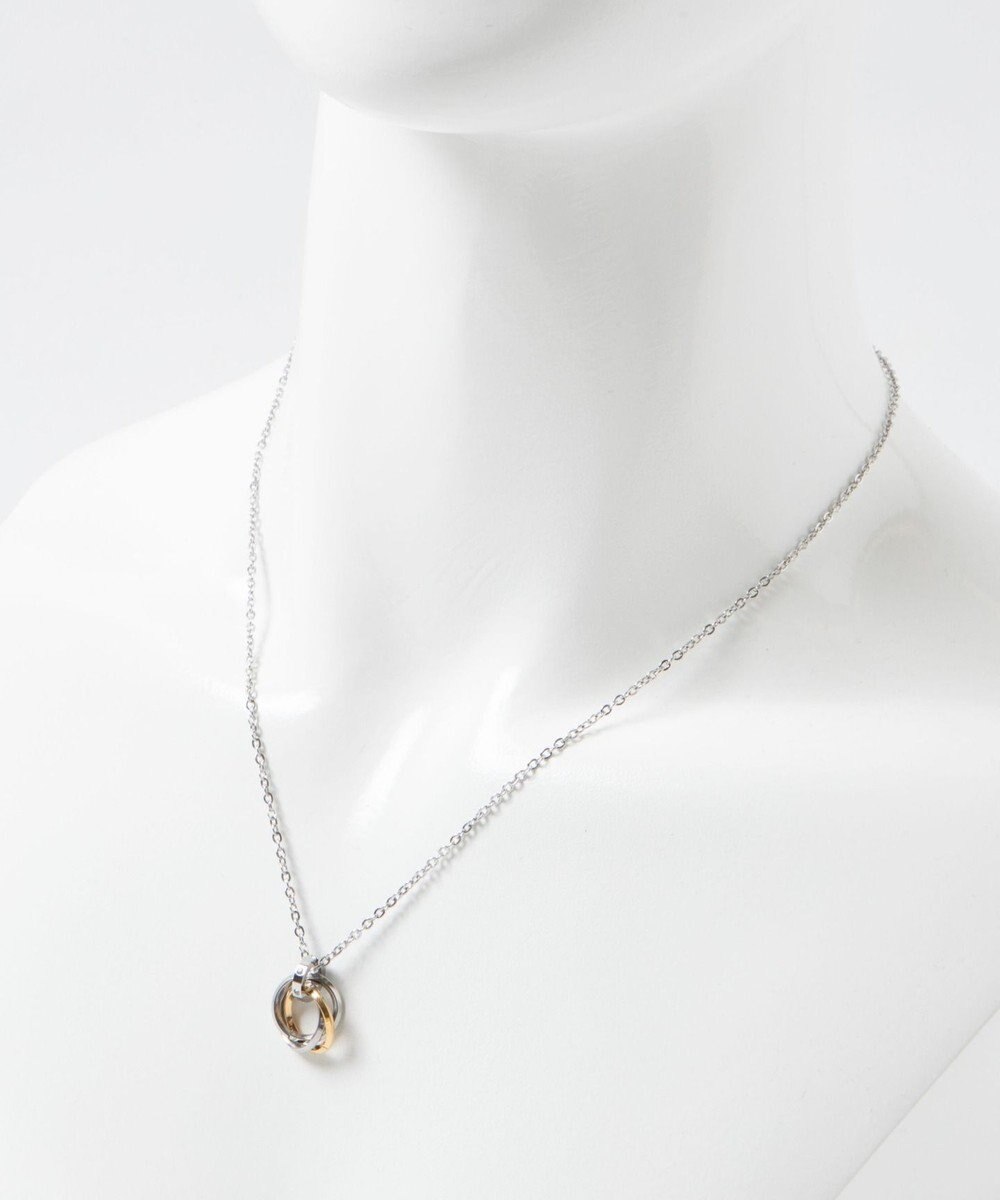 WEGO ミニトリプルリングチェーンネックレス 