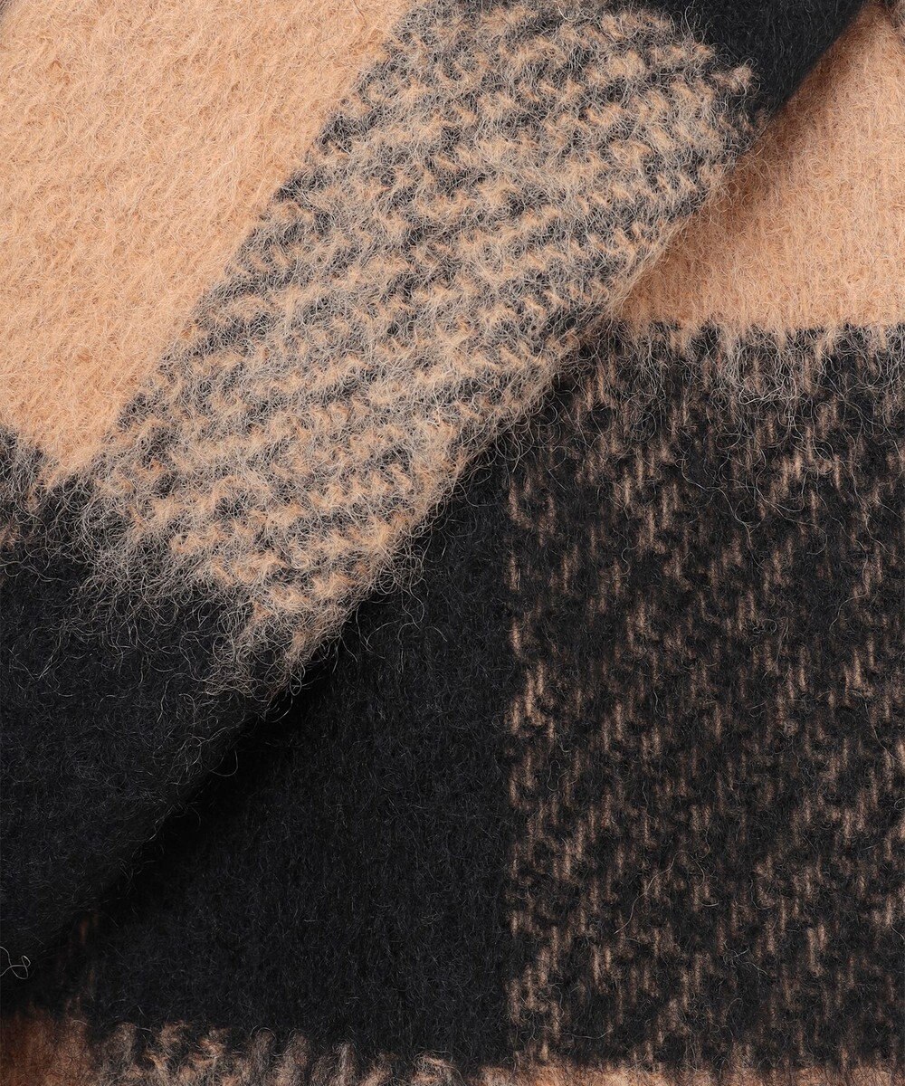 GRACE CONTINENTAL シャギーチェックチェスターコート 