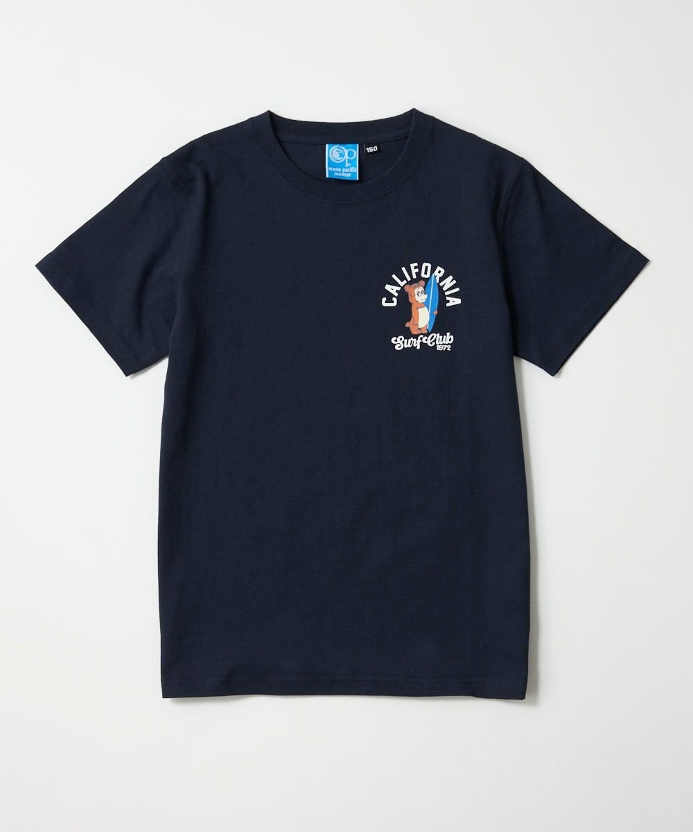 OP／FILA 【Ocean Pacific】カリフォルニアベアバックプリントTシャツ 