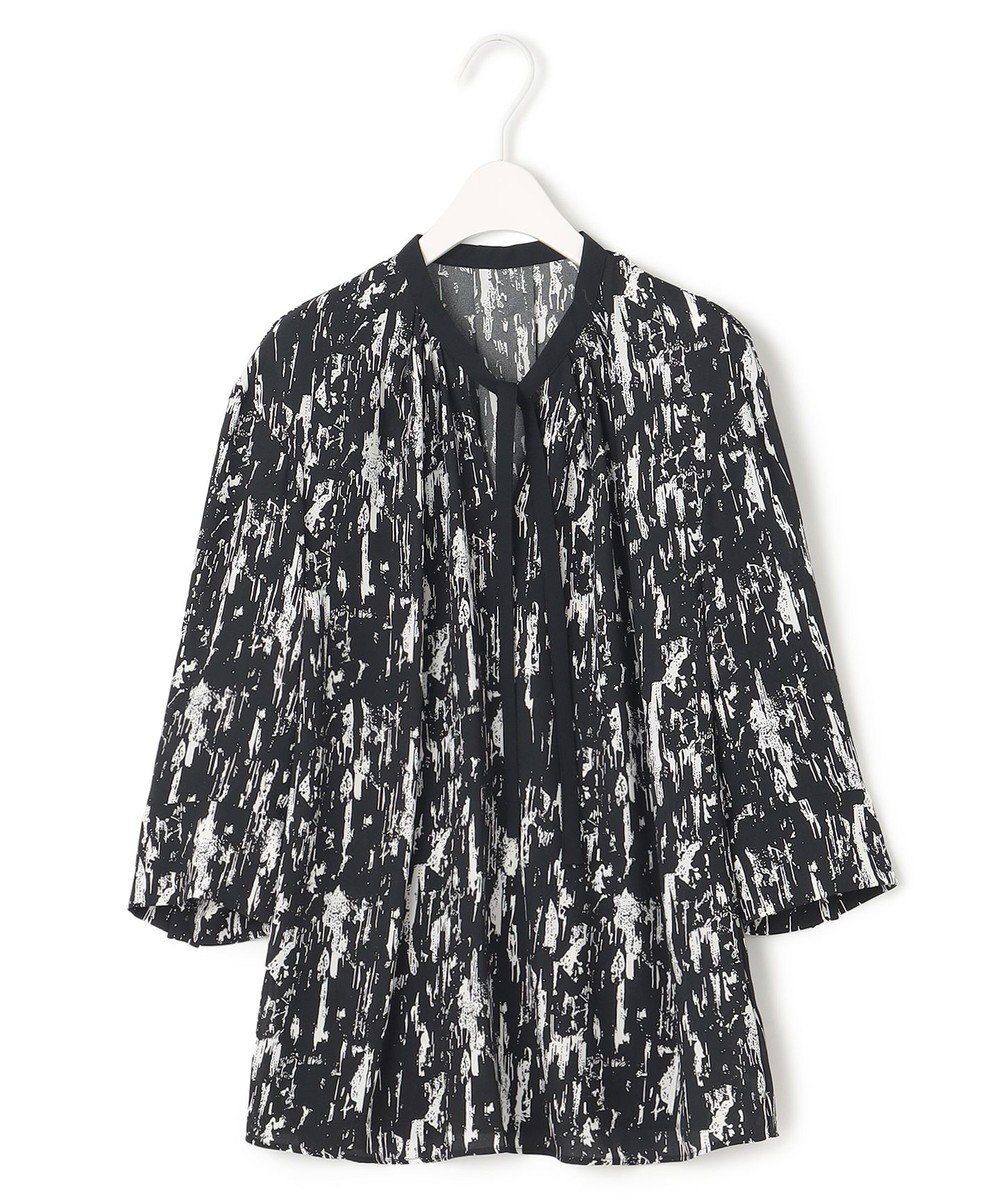 ICB 【接触冷感・洗える】BackSatinAmunzen ナロータイブラウス 