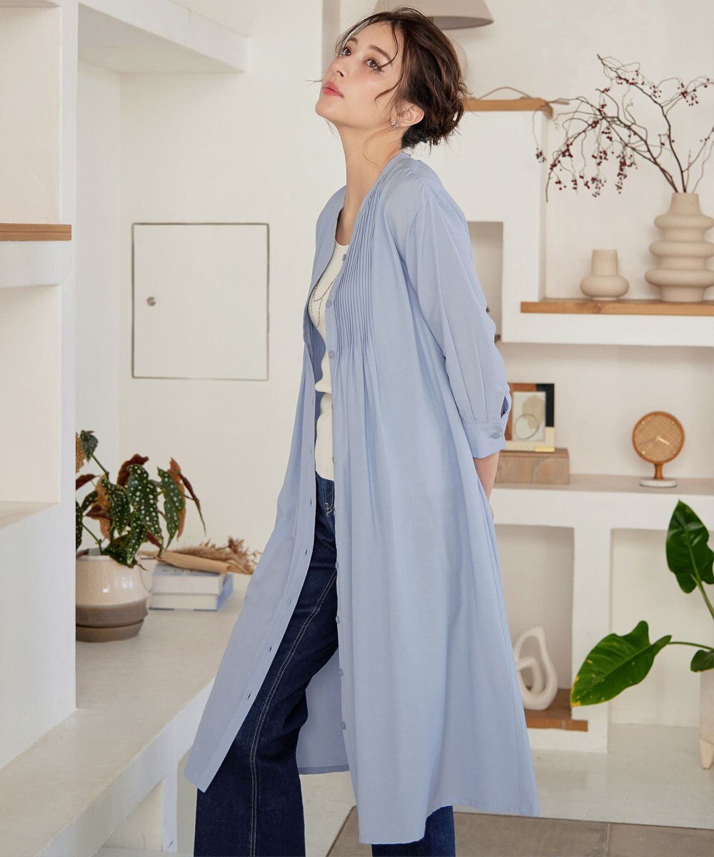 Tiaclasse L 【3way】ピンタックシャツワンピース 