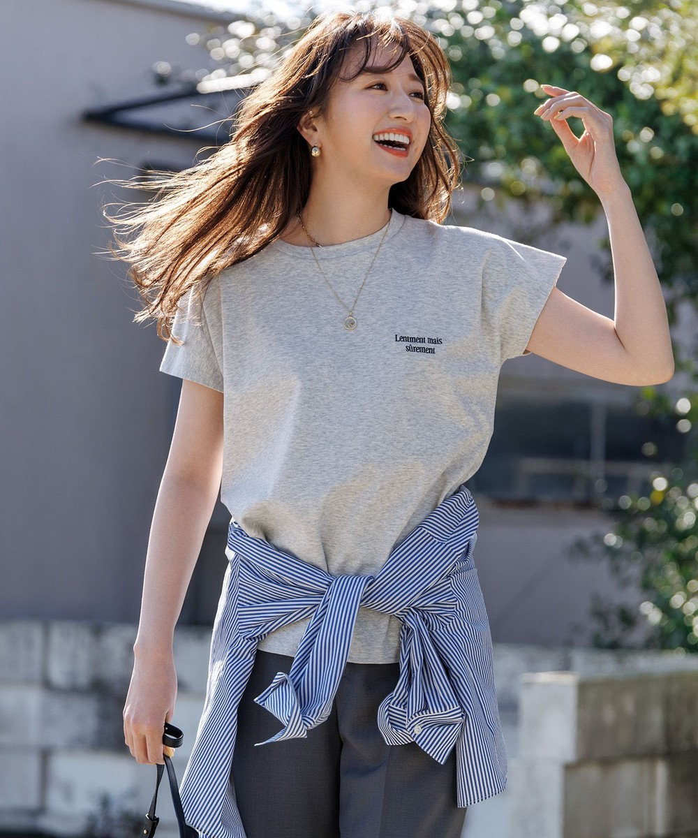 UNFILO 【新色追加】BEAUTY FORM-Tコットン ロゴフレンチT 