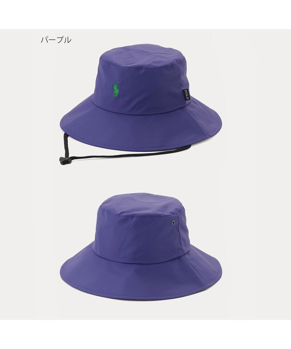 MOONBAT 【遮熱・遮光】POLO RALPH LAUREN（ポロ ラルフ ローレン）ポロポニー刺繍 リップストップ パラソルハット 帽子 あごひも付き 