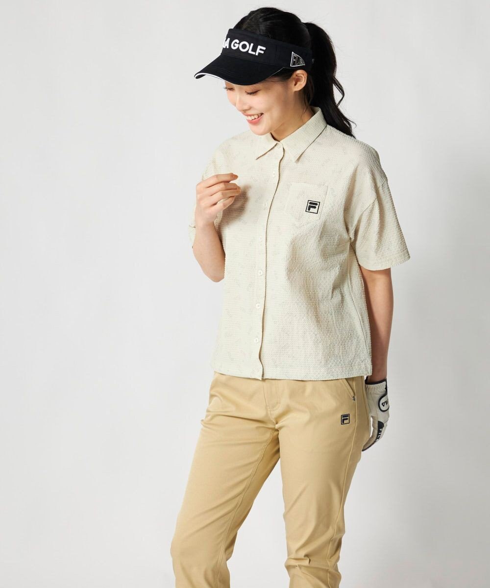 FILA GOLF／marie claire 【FILA GOLF】 ブランドロゴプリント半袖シャツ 