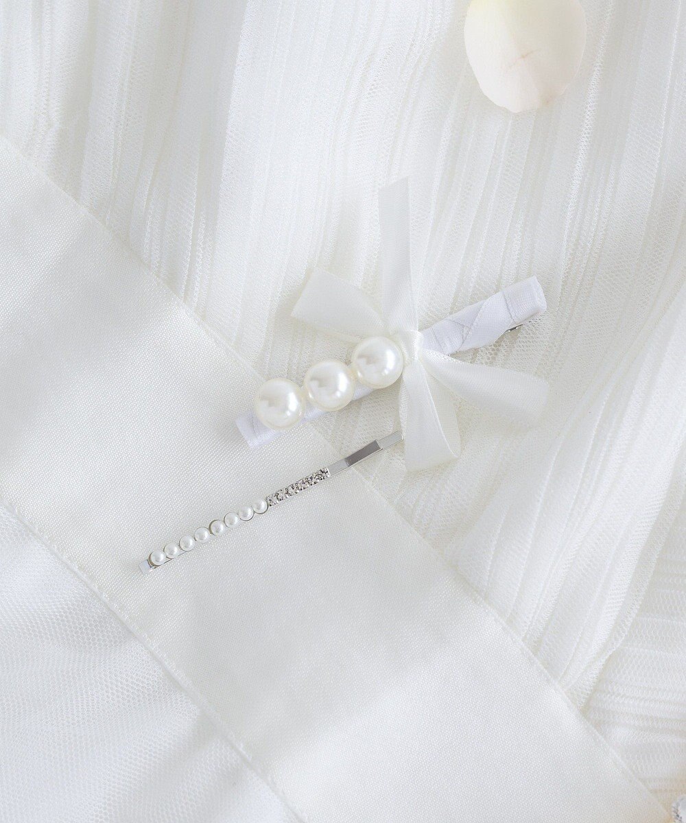 Maison de FLEUR パールサテンリボン２セットピン 