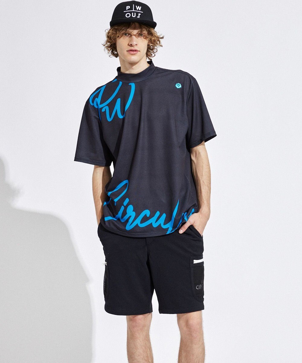 PW CIRCULUS 【吸水速乾 / 伸縮性抜群】【MEN】筆記体ロゴ COOLベンチレーションモック T 