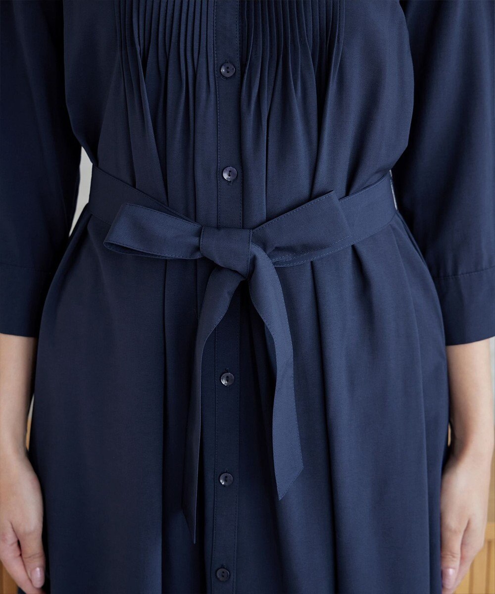Tiaclasse L 【3way】ピンタックシャツワンピース 
