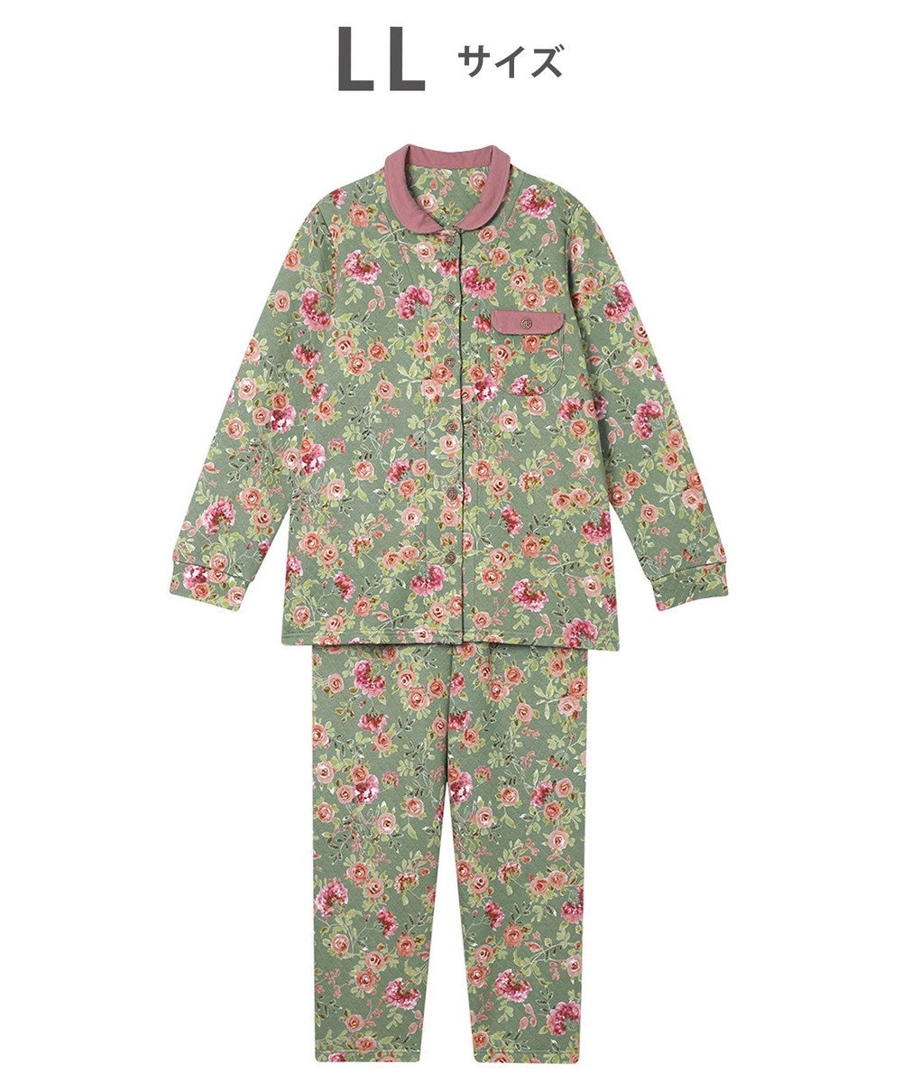 WACOAL ワコール_リラックス＆スリープ パジャマ キルトニット素材(本体) あったか 長袖 長ズボン レディース KDW405 /ワコール 