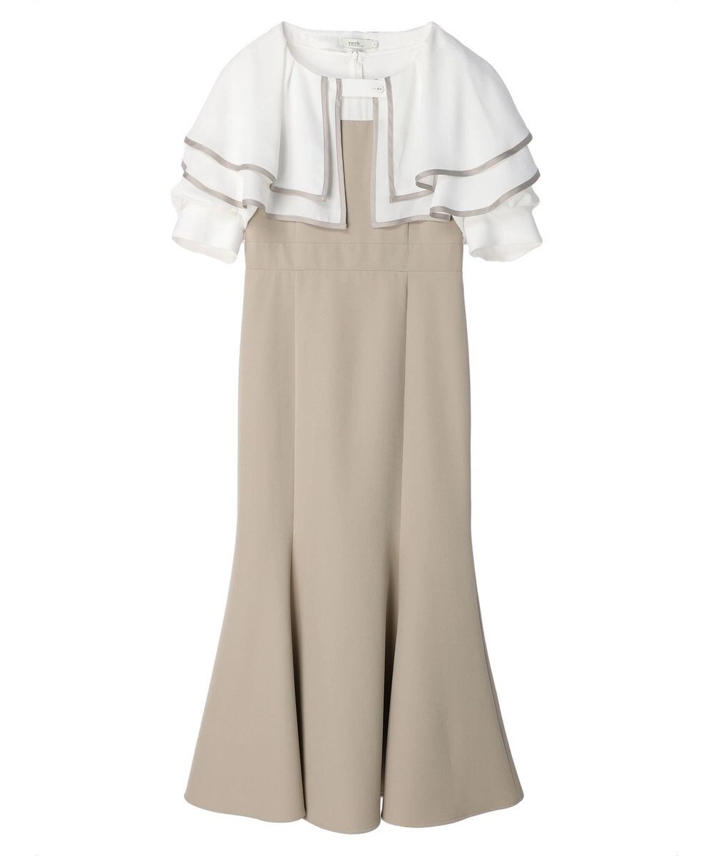 earth music&ecology パイピング衿付きドッキングワンピース 