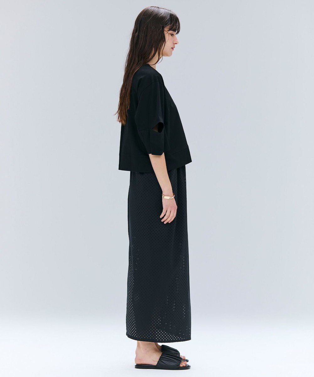 BEIGE， 【洗える】DUOMO / コットンスリットスリーブトップス 