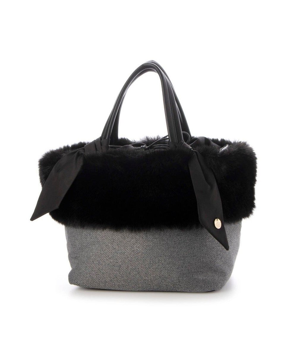 UNBILLION カシュカシュ cachecache / エコファーコンビリボントートバッグ 