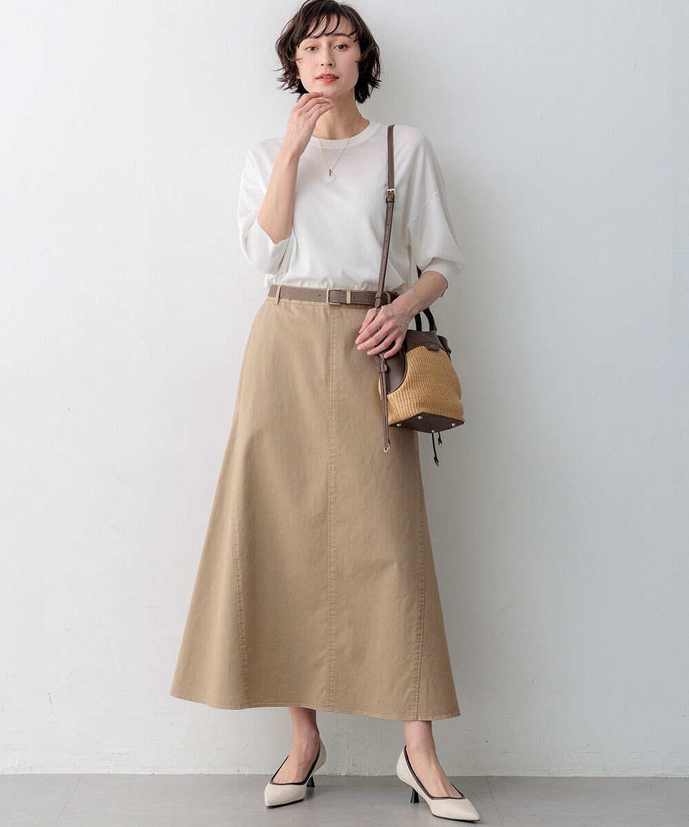 23区 【WEB&一部店舗限定カラーあり】ストレッチギャバ チノ スカート 