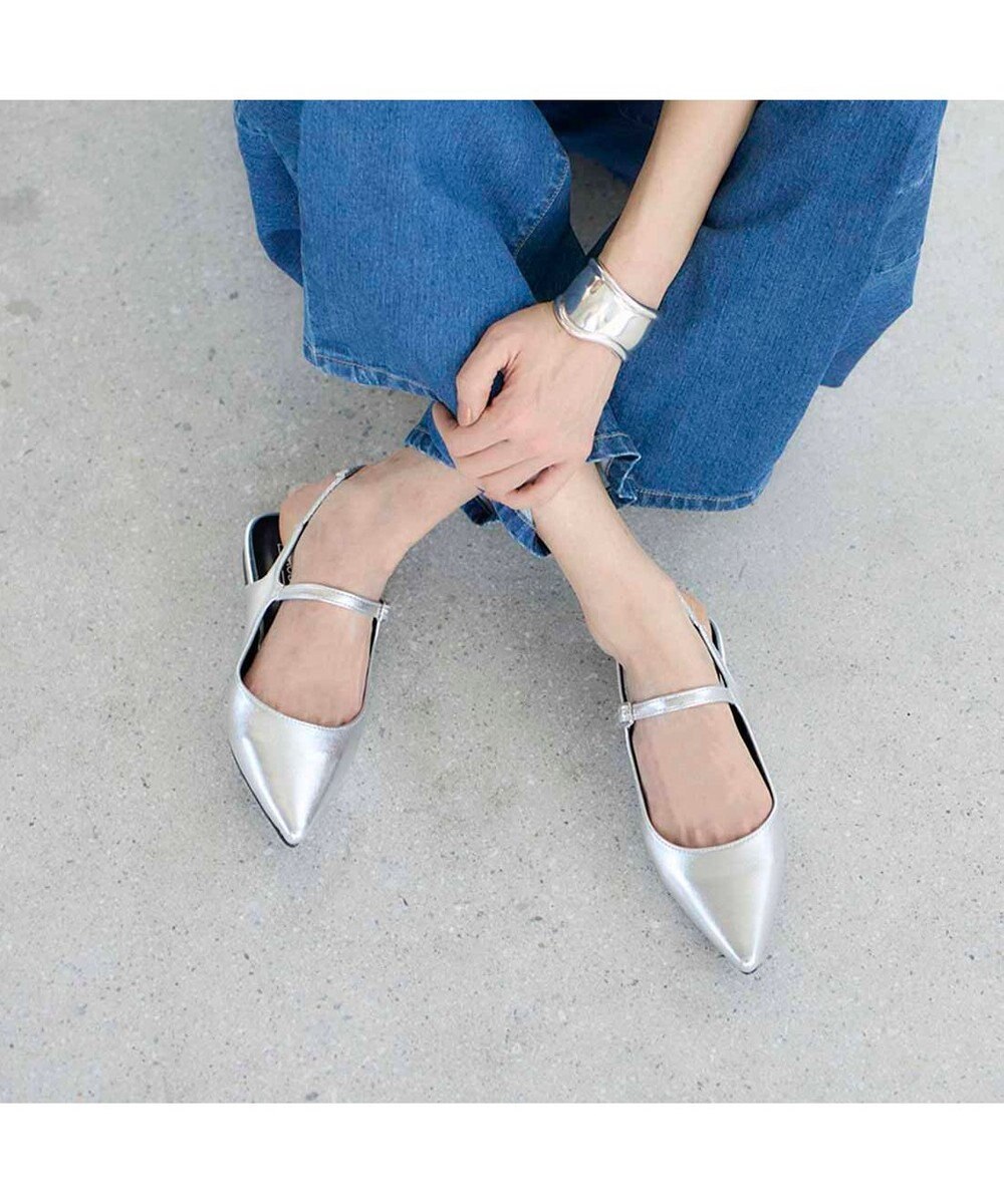 MODE ET JACOMO <noyau>ポインテッドトゥバックベルトパンプス 