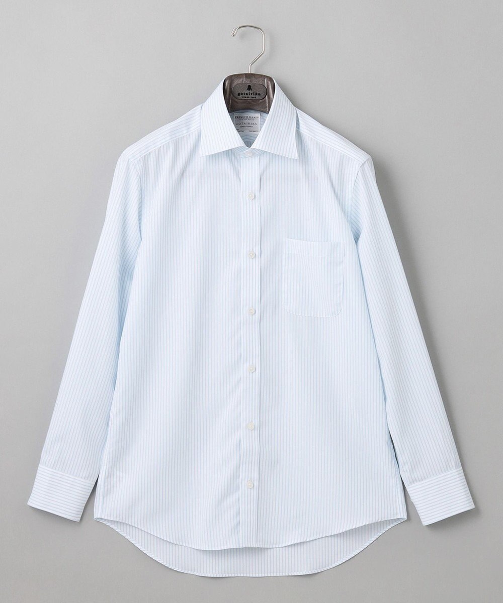 GOTAIRIKU 【形態安定】PREMIUMPLEATS_セミワイドカラー 通年ドレスシャツ（ストライプ） 