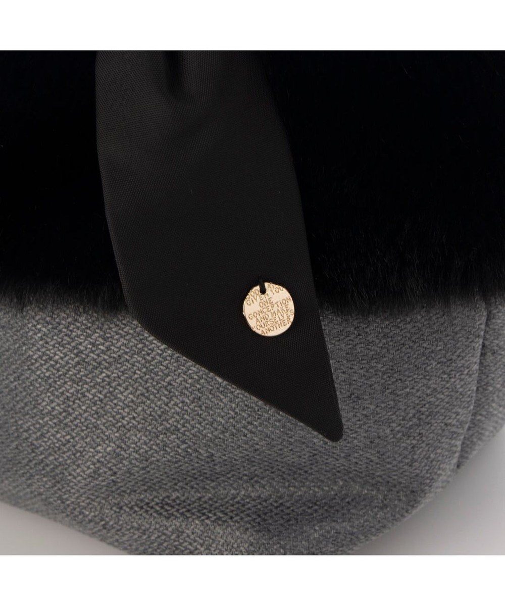 UNBILLION カシュカシュ cachecache / エコファーコンビリボントートバッグ 