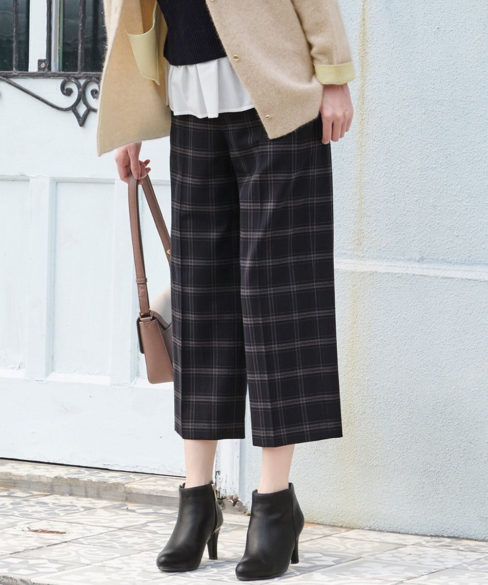 ANY SIS 【保温性あり/洗える】サーモ 2WAYストレッチ ワイドパンツ 