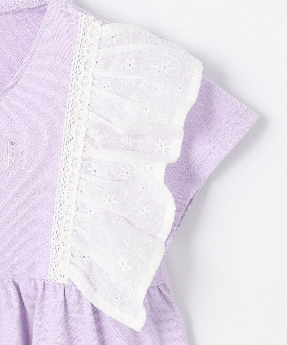 組曲 KIDS 【110-140cm】ラッフルレースフリル Tシャツ 