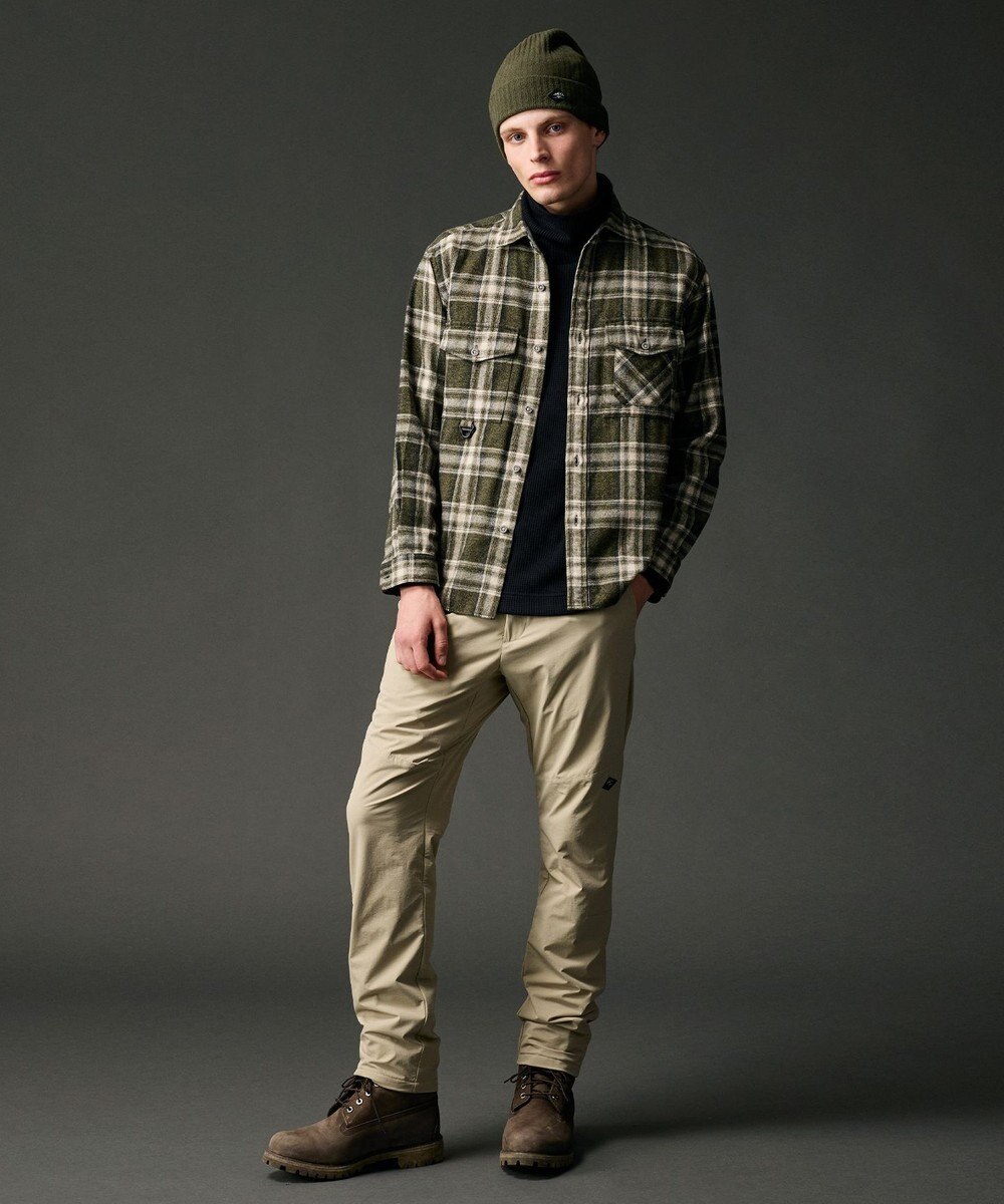 JOSEPH ABBOUD MOUNTAIN 【日本製/ソフト】ソフトウォームワッフル タートルネック Tシャツ 