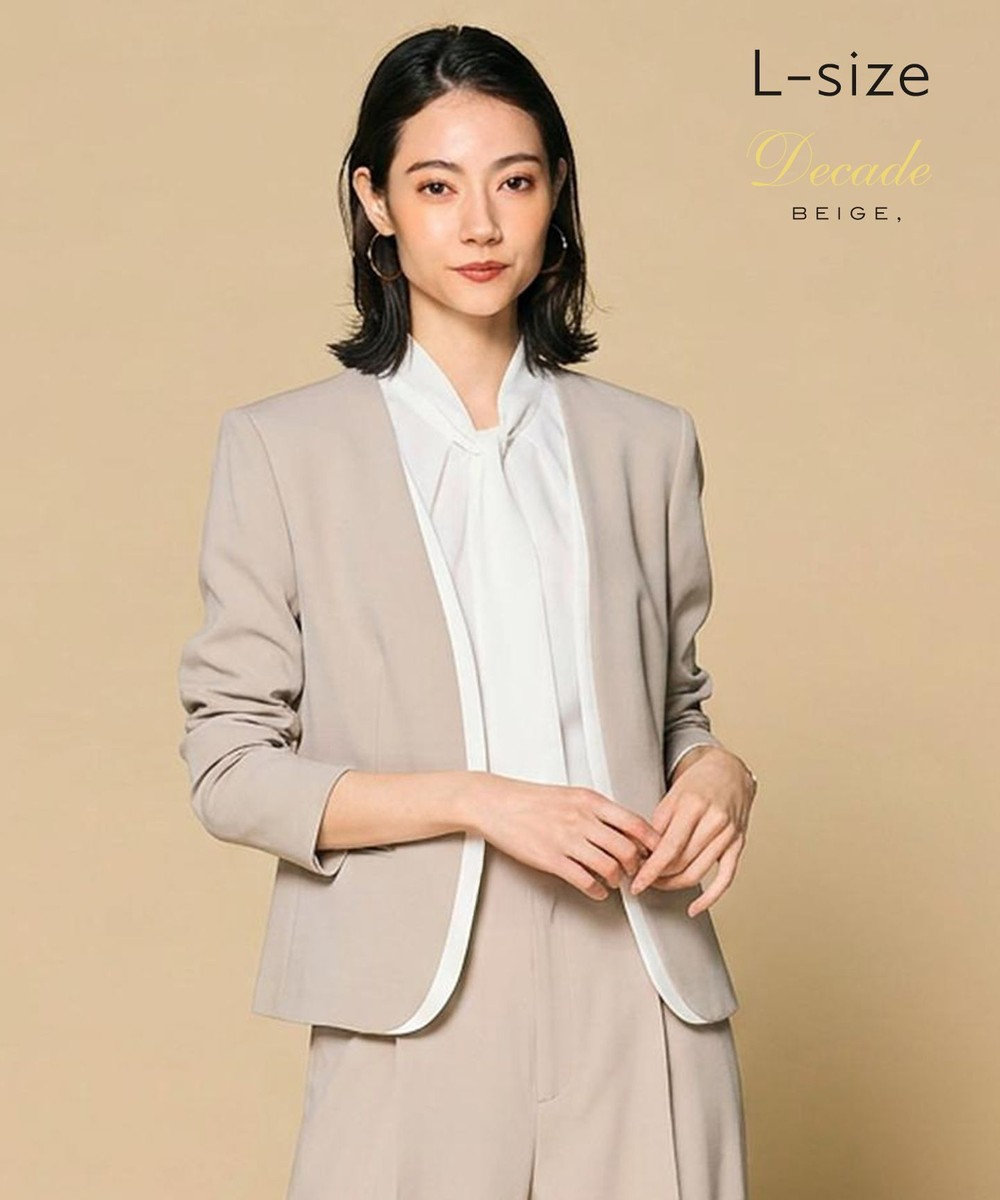 BEIGE， 【Lsize・セットアップ対応】CINDY / ダブルカラージャケット 