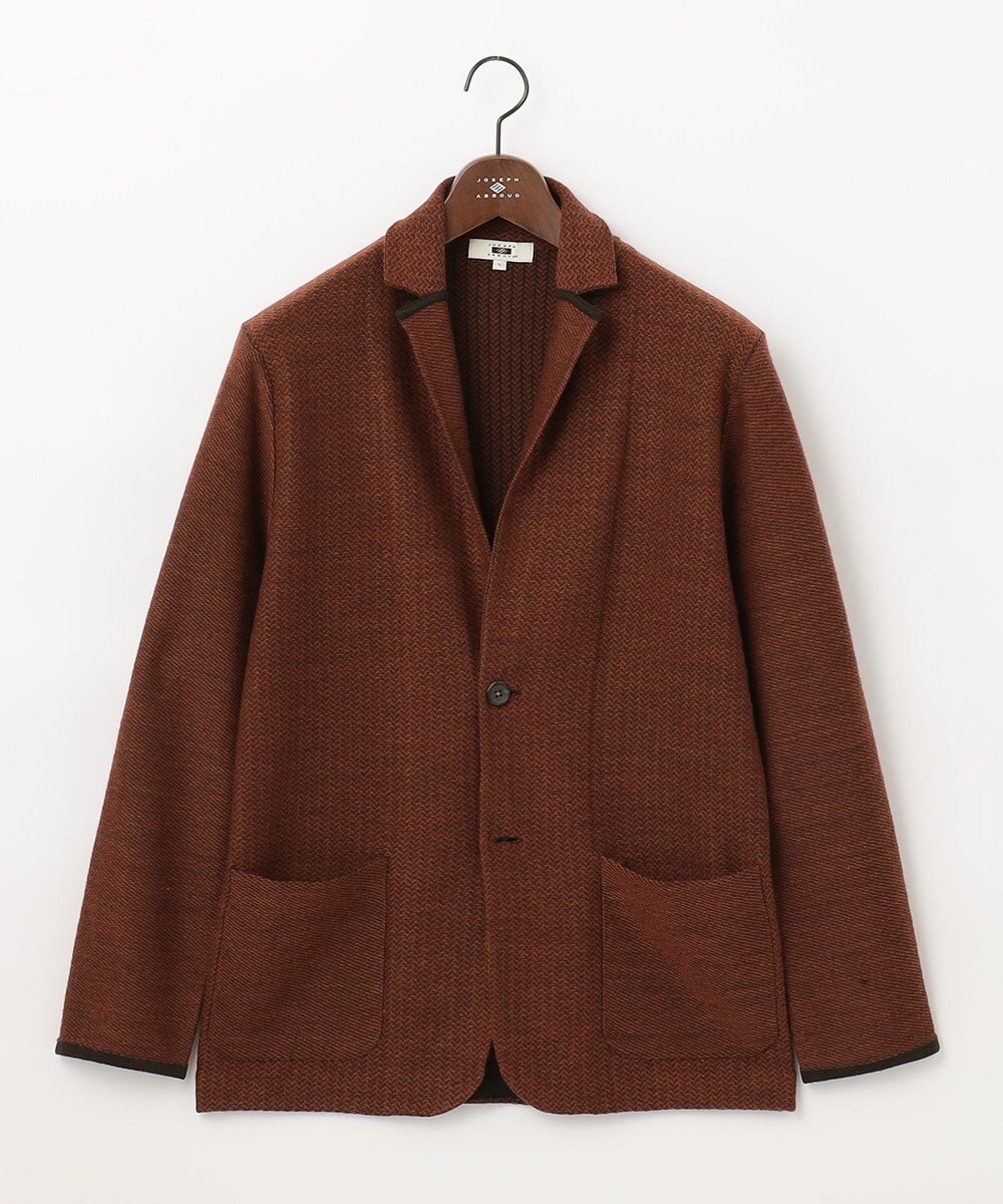 JOSEPH ABBOUD 【驚きの軽量ウール】KARLKARL ヘリンボーン柄 ニットジャケット 