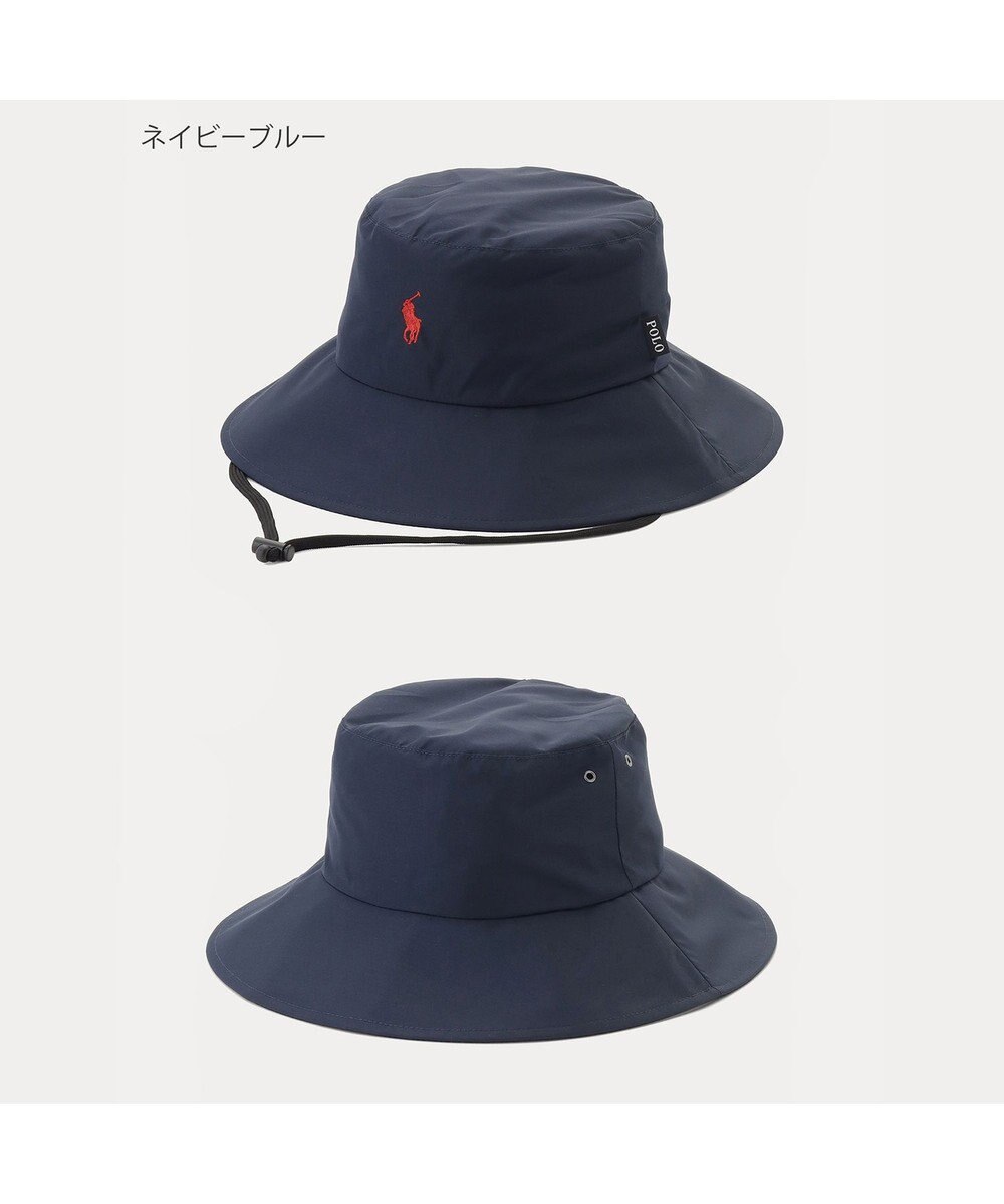 MOONBAT 【遮熱・遮光】POLO RALPH LAUREN（ポロ ラルフ ローレン）ポロポニー刺繍 リップストップ パラソルハット 帽子 あごひも付き 