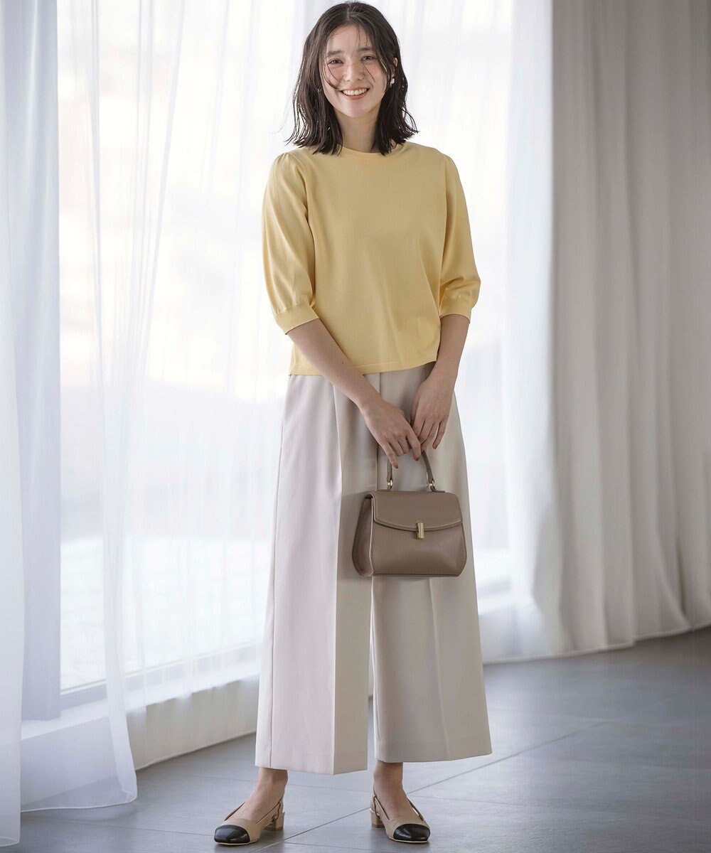 組曲 S 【UVケア・接触冷感】MINA 6分袖ニットプルオーバー 