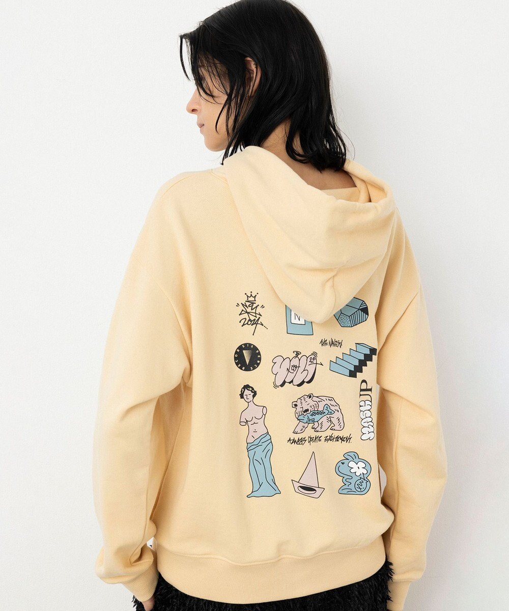 NAVE 【xNAVE】Six Sence Recordコラボ グラフィックフーディスウェット 