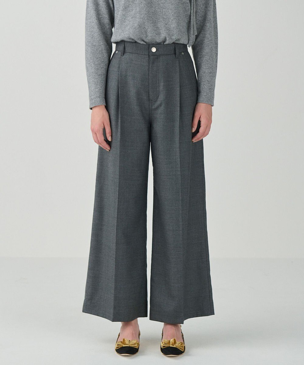 GRACE CONTINENTAL ウールワイドパンツ 