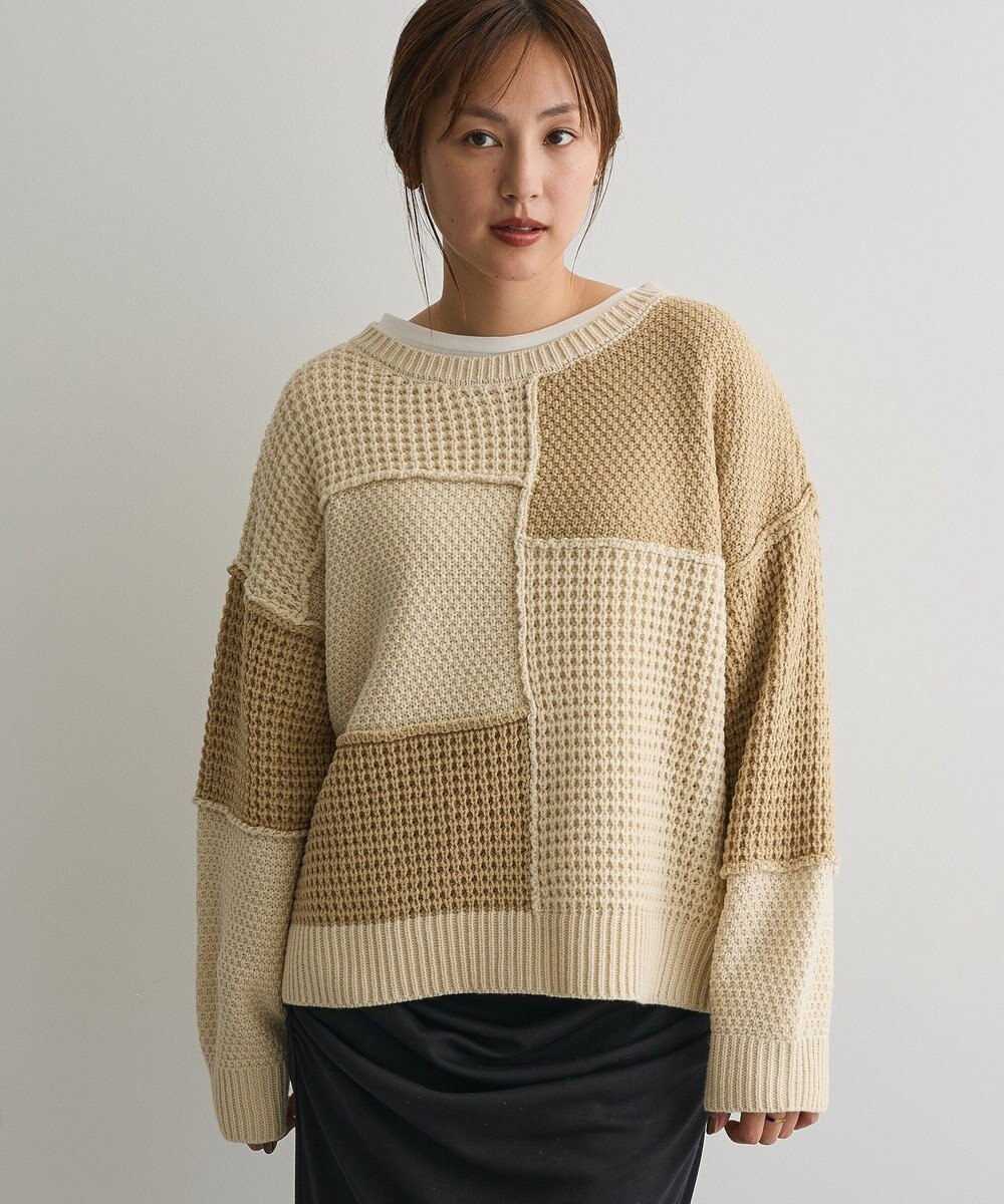 CRAFT STANDARD BOUTIQUE パッチワークニットプルオーバー 