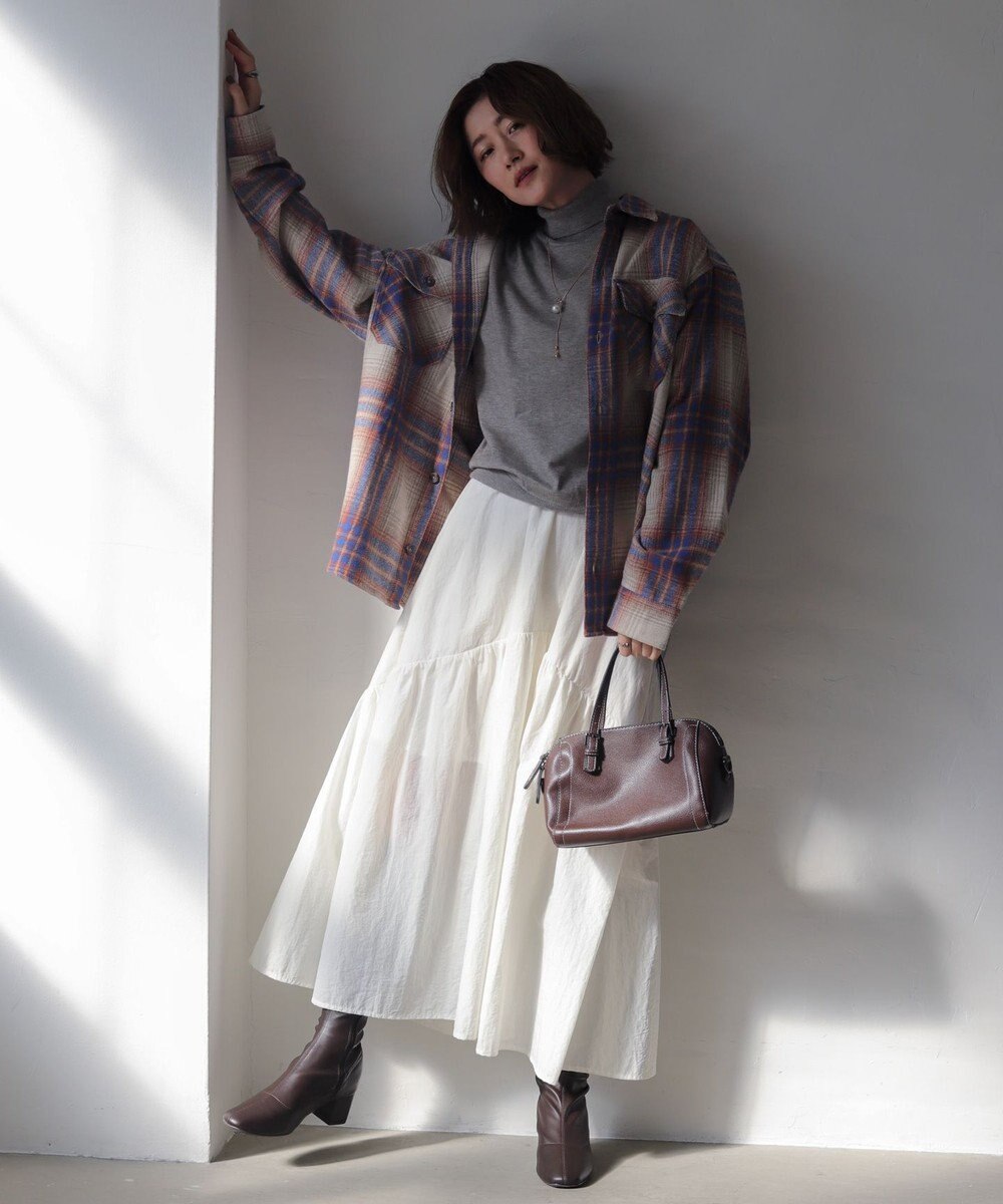 WEGO 【2025年秋冬新作/ユニセックス着用ITEM/SMLサイズ展開】ヘビーネルチェックシャツ（LS） 