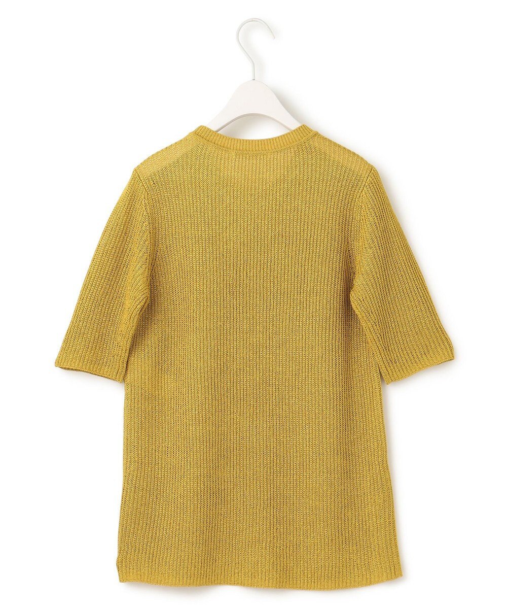 ICB 【WEB限定カラーあり・洗える】 ペーパーブレンドシャインニット 5分袖プルオーバー 