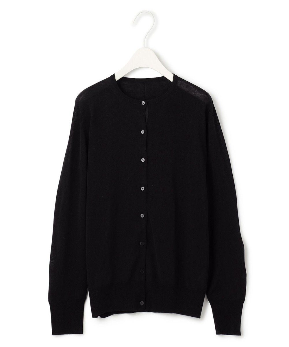 ICB 【洗える】 ウールアセテートハイゲージ カーディガン 
