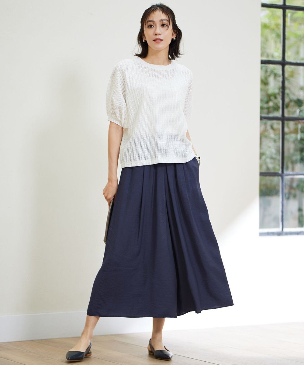 自由区 S 【カタログ掲載・ご好評アイテム・累計2500本・新色追加・ウエストゴム・セットアップ対応】エアリーツイルキュロット パンツ 