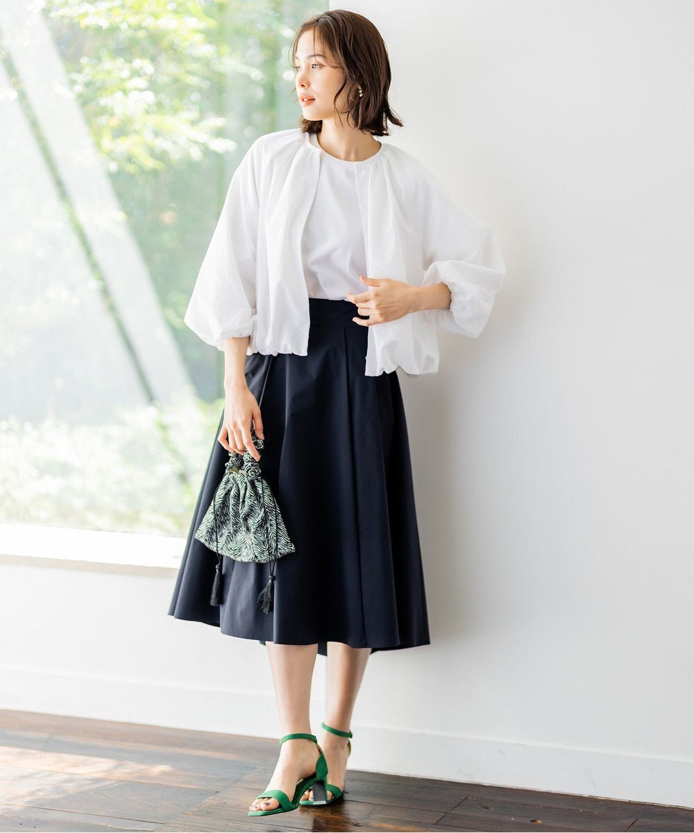 組曲 【洗える】サッカーストレッチ ブルゾン 