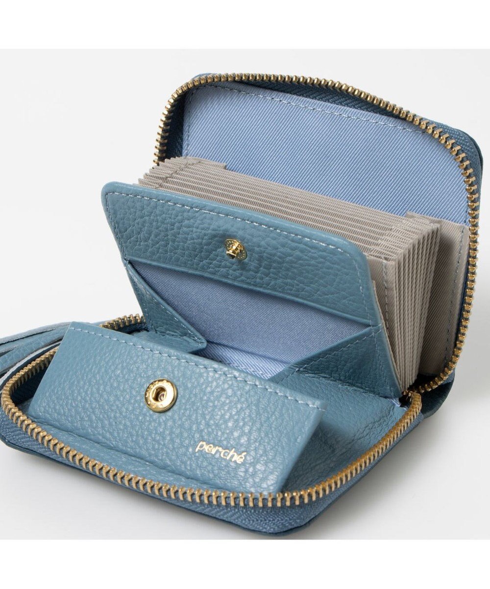 UNBILLION ペルケ perche / ドット型押し・ジャバラカードウォレット 