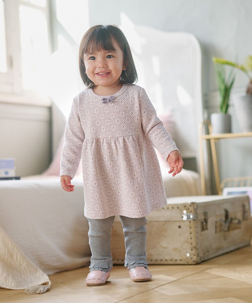 組曲 KIDS 【80-90㎝】 フロストフラワージャガード セットアップ 