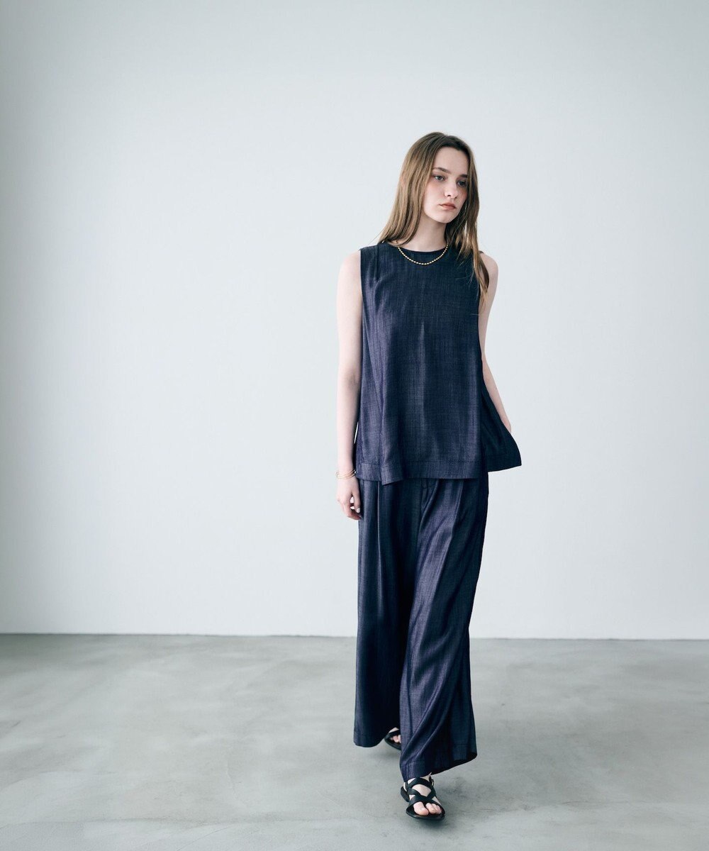 uncrave リヨセルデニム ノースリーブブラウス 