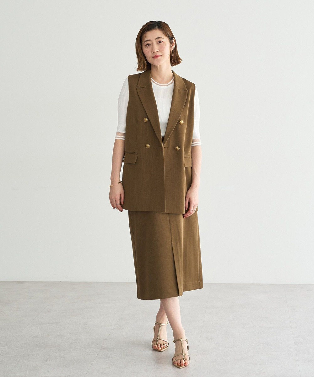 YECCA VECCA ドライタッチ金釦テーラードジレ 