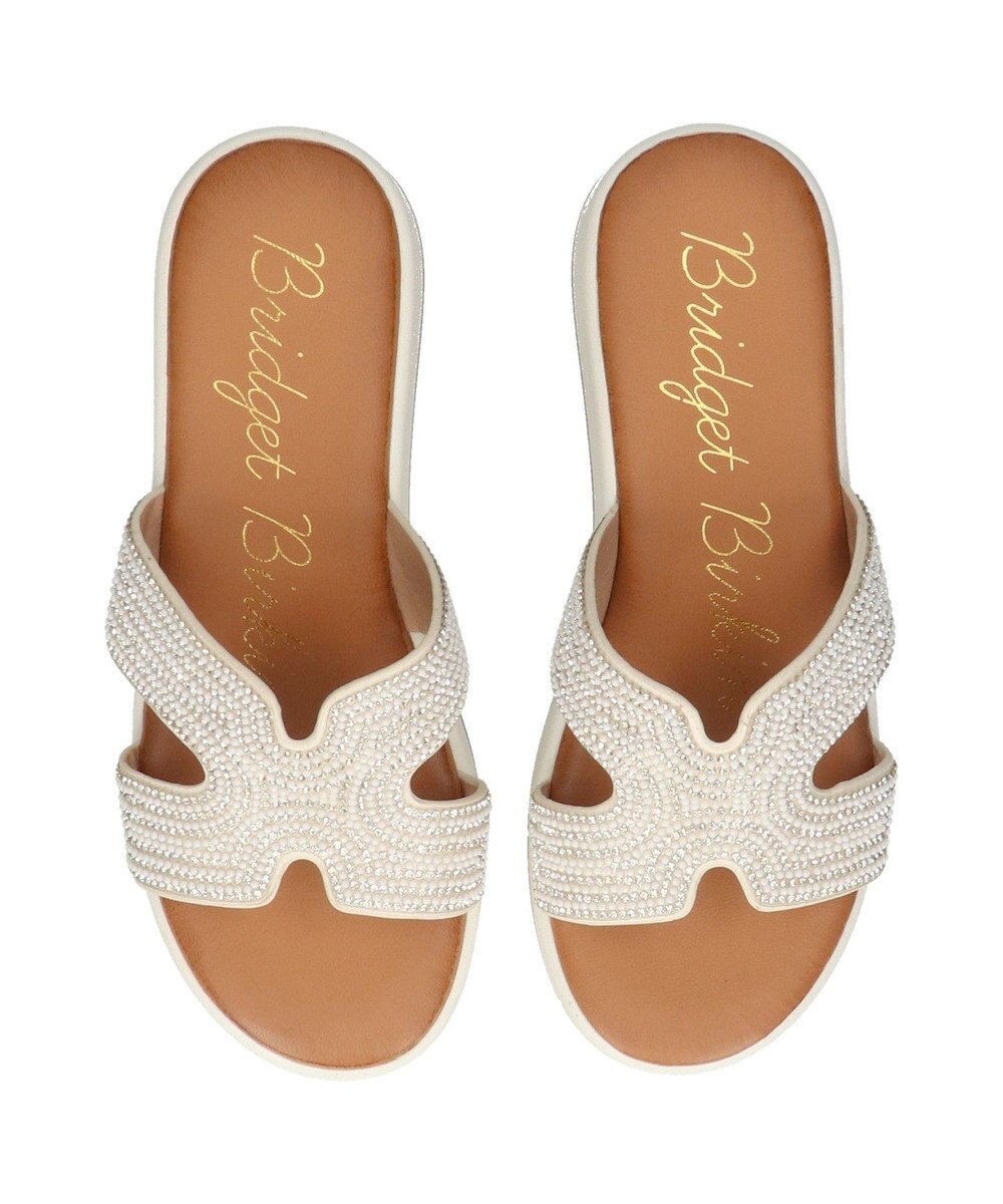 Bridget Birkin 【Bridget Birkin】サイドカットビジューウェッジミュールサンダル 