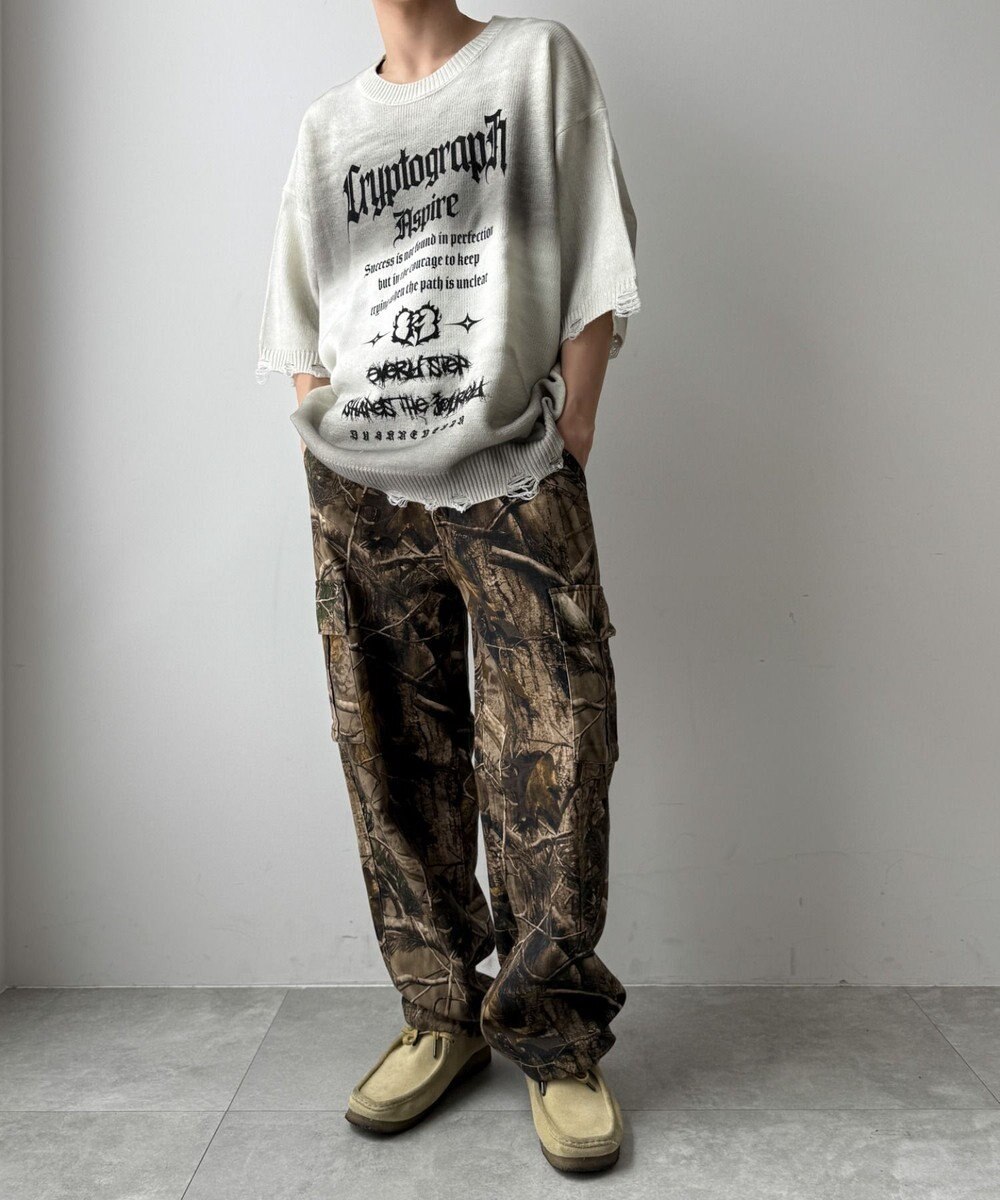 WEGO ダメージボーダーニットプルオーバー(SS) 